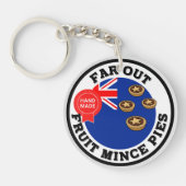 Far Out Nieuw-Zeeland Fruit Mince Pies Sleutelhanger (Voorkant)