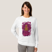 Far Out! Psychedelic Alien Meditation – Retro Cosm T-shirt (Voorkant volledig)
