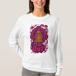 Far Out! Psychedelic Alien Meditation – Retro Cosm T-shirt