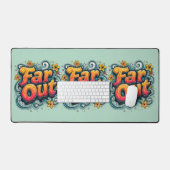 Far Out Retro 70s Psychedelic Groovy Hippie Bureaumat (Keyboard & Muis)