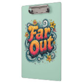 Far Out Retro 70s Psychedelic Groovy Hippie Klembord (Links)