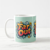 Far Out Retro 70s Psychedelic Groovy Hippie Koffiemok (Links)