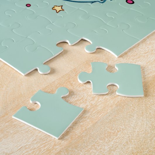 Far Out Retro 70s Psychedelic Groovy Hippie Legpuzzel (Zijkant)