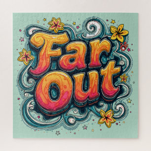 Far Out Retro 70s Psychedelic Groovy Hippie Legpuzzel