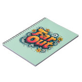 Far Out Retro 70s Psychedelic Groovy Hippie Notitieboek (Linkerzijde)