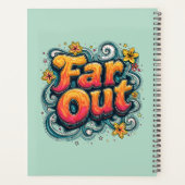 Far Out Retro 70s Psychedelic Groovy Hippie Planner (Achterkant)