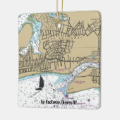 Far Rockaway Queens NY Chart Keramisch Ornament (Links)