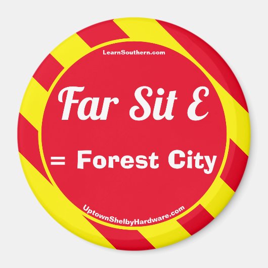 Far Sit E Red/Yellow Magnet (Voorkant)