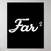 Far Squared Farfar Swedish Or Danish Grandpa Funny Poster (Voorkant)