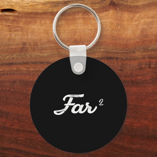 Far Squared Farfar Swedish Or Danish Grandpa Funny Sleutelhanger (Voorkant)