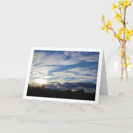 Far Sunset Sky Kaart (Gele Bloem)