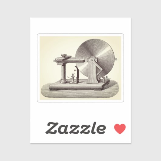 Faraday-schijfgenerator Sticker (Vel)
