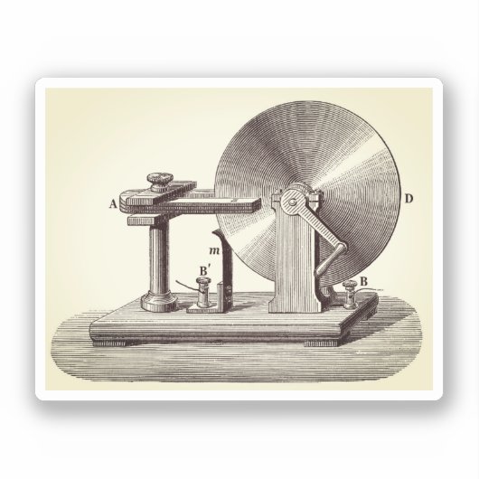 Faraday-schijfgenerator Sticker (Voorkant)