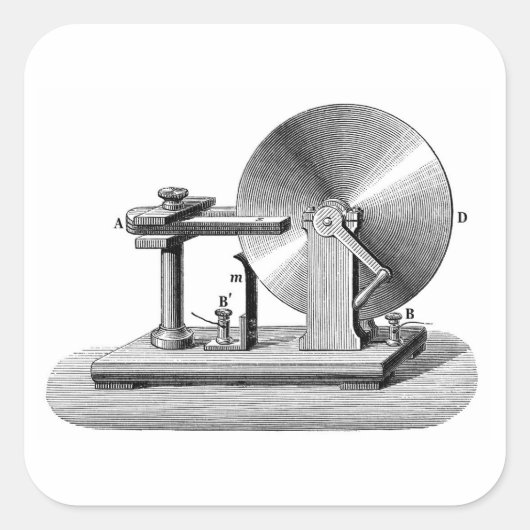 Faraday-schijfgenerator Vierkante Sticker (Voorkant)