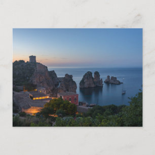 Faraglioni en Tonnara in Scopello, Sicilië Briefkaart