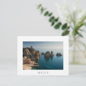 Faraglioni en Tonnara in Scopello, Sicilië Briefkaart (Staand voorkant)