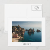 Faraglioni en Tonnara in Scopello, Sicilië Briefkaart (Voorkant / Achterkant)