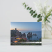 Faraglioni en Tonnara in Scopello, Sicilië Briefkaart (Staand voorkant)