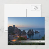 Faraglioni en Tonnara in Scopello, Sicilië Briefkaart (Voorkant / Achterkant)