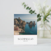 Faraglioni en Tonnara in Scopello, Sicilië Briefkaart (Staand voorkant)