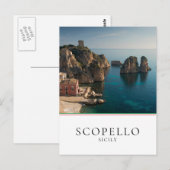 Faraglioni en Tonnara in Scopello, Sicilië Briefkaart (Voorkant / Achterkant)