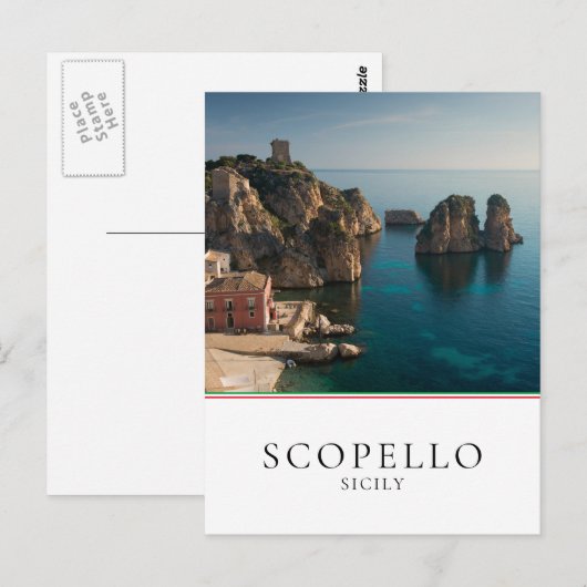 Faraglioni en Tonnara in Scopello, Sicilië Briefkaart (Voorkant / Achterkant)