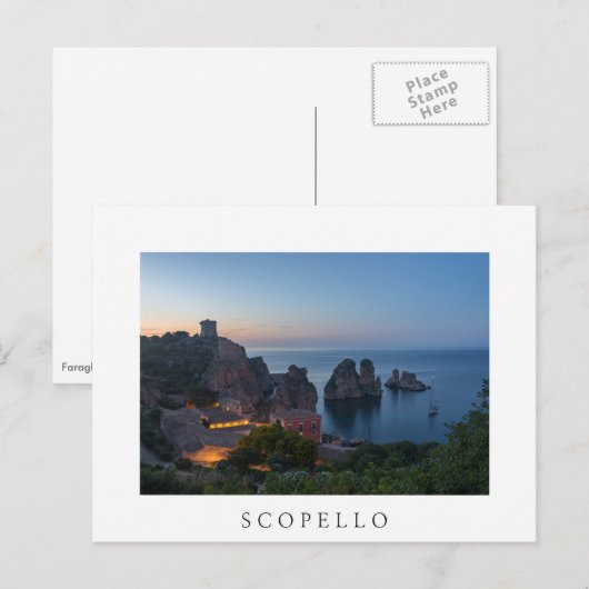 Faraglioni en Tonnara in Scopello, Sicilië Briefkaart (Voorkant / Achterkant)