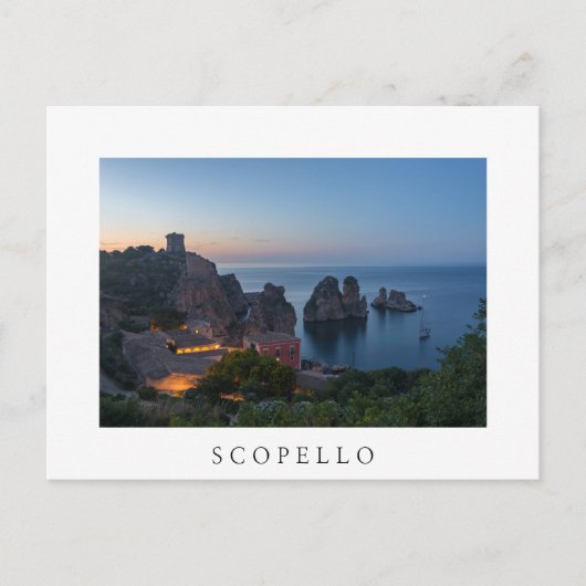 Faraglioni en Tonnara in Scopello, Sicilië Briefkaart (Voorkant)