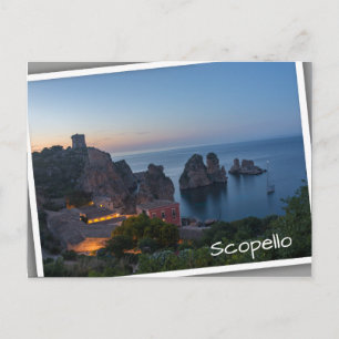 Faraglioni en Tonnara in Scopello, Sicilië Briefkaart