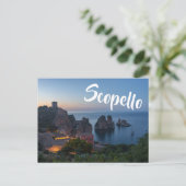 Faraglioni en Tonnara in Scopello, Sicilië Briefkaart (Staand voorkant)