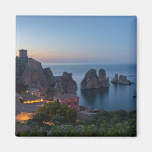 Faraglioni en Tonnara in Scopello, Sicilië Magneet