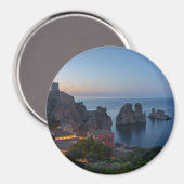 Faraglioni en Tonnara in Scopello, Sicilië Magneet (Voorkant / Achterkant)