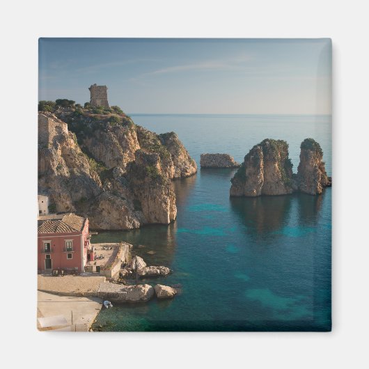 Faraglioni en Tonnara in Scopello, Sicilië Magneet (Voorkant)
