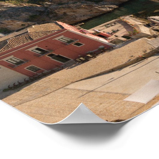 Faraglioni en Tonnara in Scopello, Sicilië Poster (Hoek)