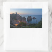 Faraglioni en Tonnara in Scopello, Sicilië Rechthoekige Sticker (Tas)