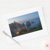 Faraglioni en Tonnara in Scopello, Sicilië Rechthoekige Sticker (Envelop)