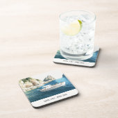 Faraglioni Rocks Capri Italië Waterverf Reizen Bier Onderzetter (Rechterzijde)