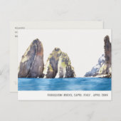 Faraglioni Rocks Capri Italië Waterverf Reizen Briefkaart (Voorkant / Achterkant)