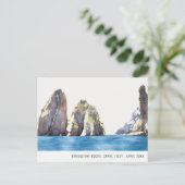 Faraglioni Rocks Capri Italië Waterverf Reizen Briefkaart (Staand voorkant)