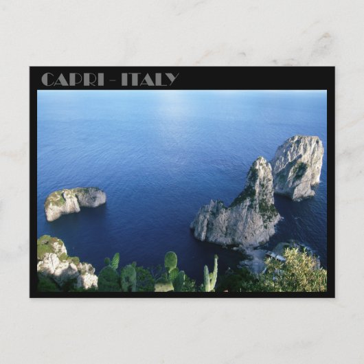 Faraglioni Rocks, eiland Capri briefkaart (Voorkant)