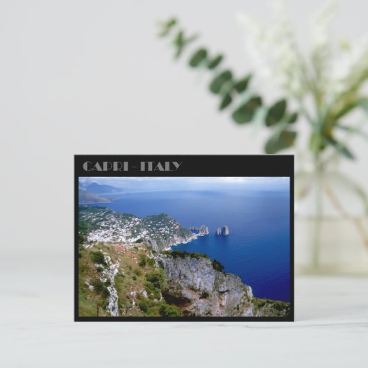 Faraglioni Rocks en Sorrento Peninsula, Capri Briefkaart (Staand voorkant)