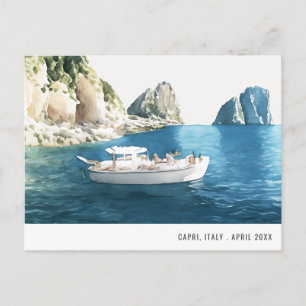 Faraglioni Rotsen Capri Italië Aquarel Reizen Briefkaart
