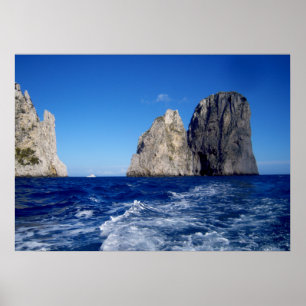 Faraglioni Stacks, eiland Capri - Napels - Italië Poster