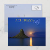 Faraglioni van Aci Trezza op Sicilië, Italië Briefkaart (Voorkant / Achterkant)