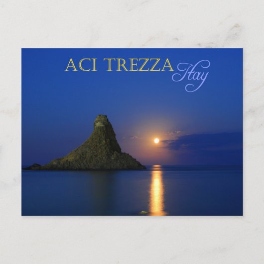Faraglioni van Aci Trezza op Sicilië, Italië Briefkaart (Voorkant)