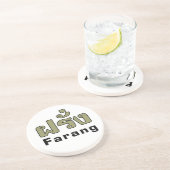 Farang ♦ Buitenlanders in het Thaise Taalscript ♦ Zandsteen Onderzetter (Zijkant)