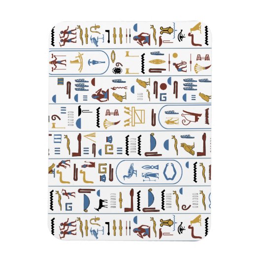 Farao Ancient Egypt Hieroglyphs Magneet (Verticaal)