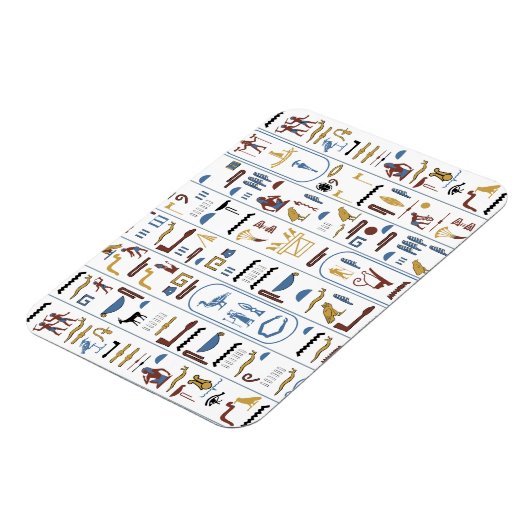 Farao Ancient Egypt Hieroglyphs Magneet (Linkerzijde)