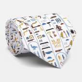 Farao Ancient Egypt Hieroglyphs Stropdas (Opgerold)