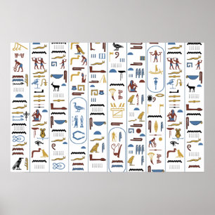 Farao Ancient Egypt Pyramid Hieroglyphs Poster